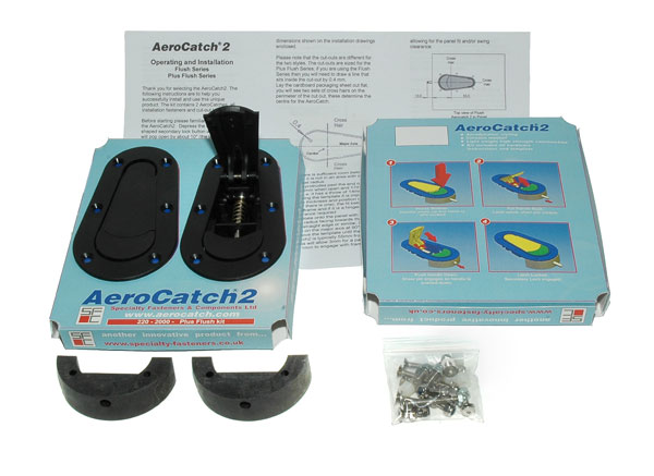 AeroCatch 2 Flush Non-Locking - Black AeroCatch 2 Flush Non-Locking - Black