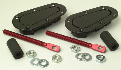 AeroCatch Flush Non-Locking Hood Latch Kit - Black AeroCatch Flush Non-Locking Hood Latch Kit - Black